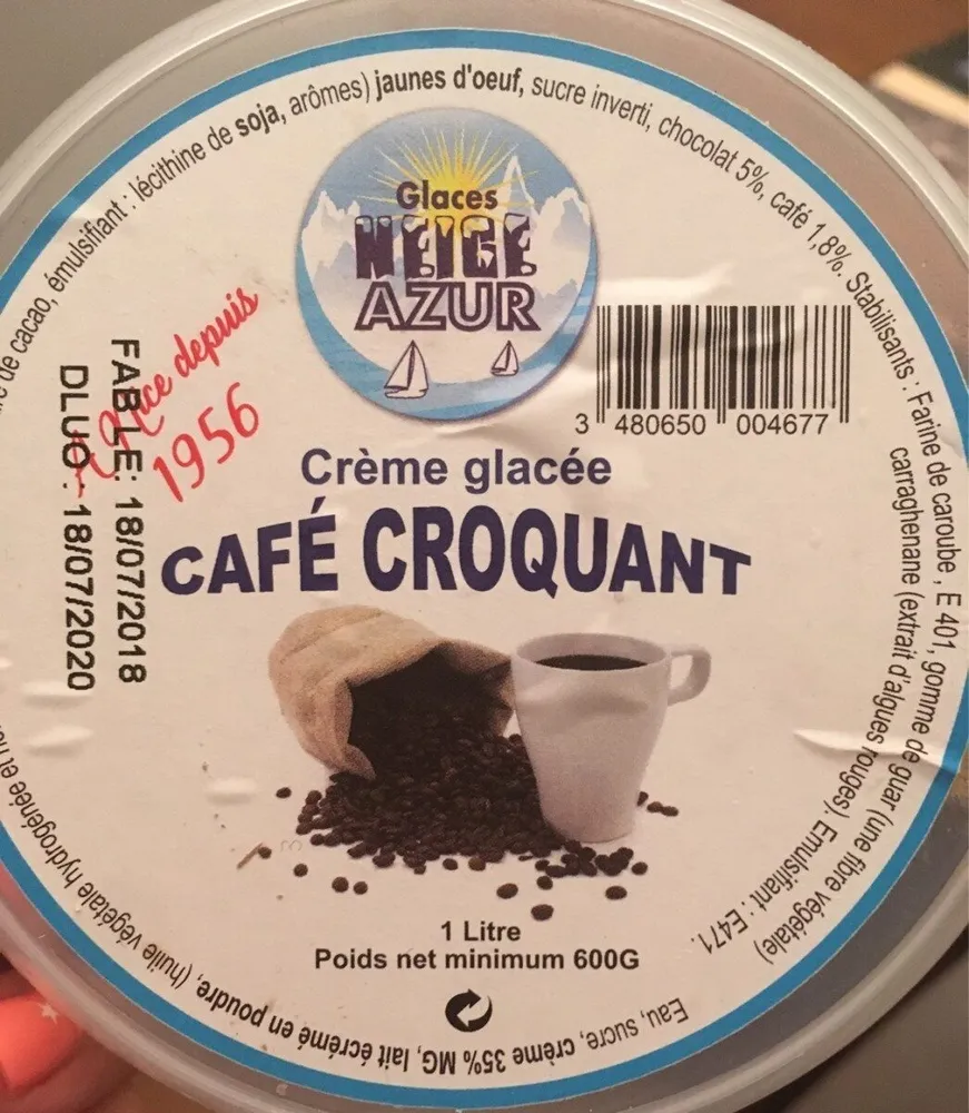 Crème glacée café croquant