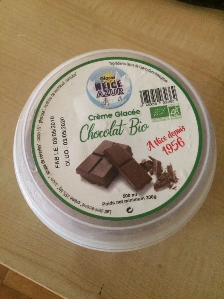 Crème glacée chocolat bio
