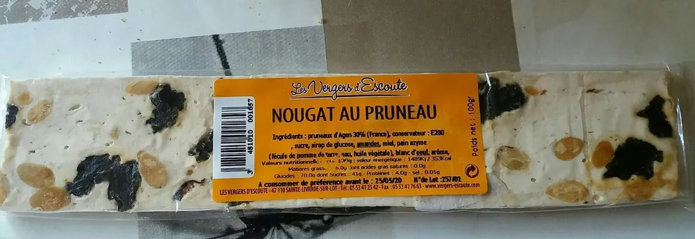 Nougat au pruneau