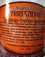 Trio soleil ananas melon papaye