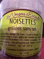 Noisettes grillees sans sel