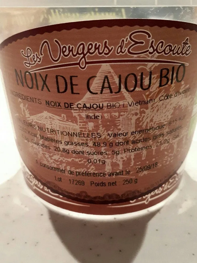 Noix de  cajou Bio