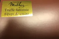 Truffes aux eclats de fèves de cacao