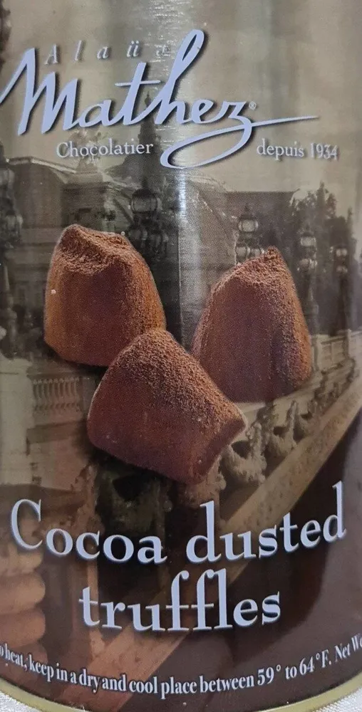 Cocoa dusted truffles