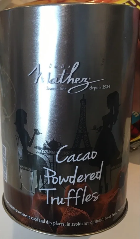 Cacao pwdered truffles