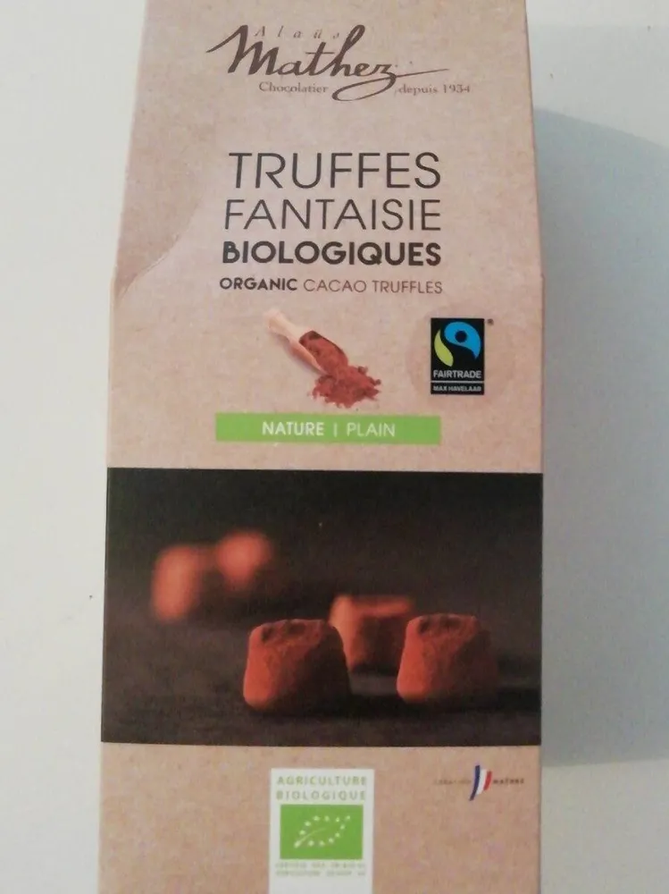 Truffes fantaisies biologiques