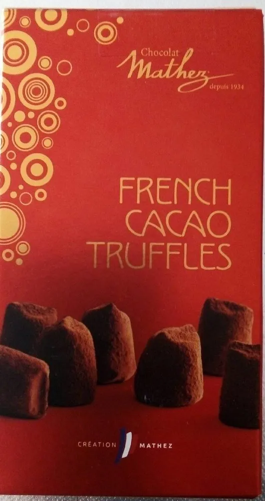 French cacao truffles