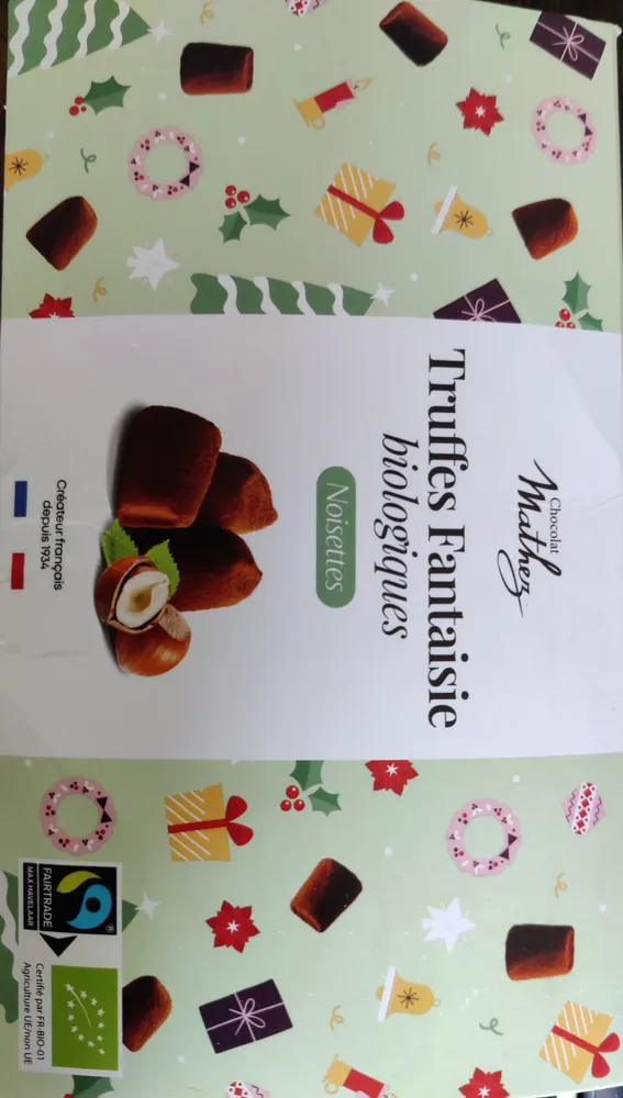 Truffes Fantaisie Biologiques Noisettes