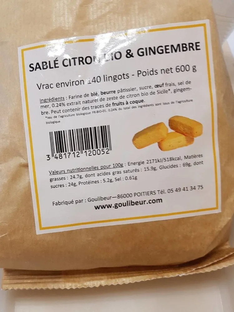 Salé citron bio et gingembre