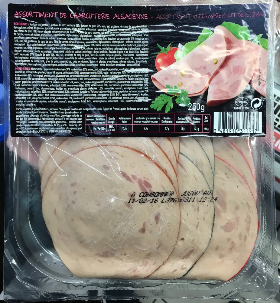 Assortiment de charcuterie alsacienne