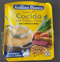 Sopa de cocido con fideos finos