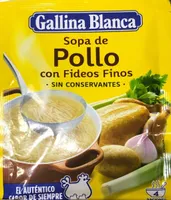 Sopa de pollo con fideos finos