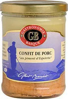 Confit de porc à la graisse de canard et piment Espelette