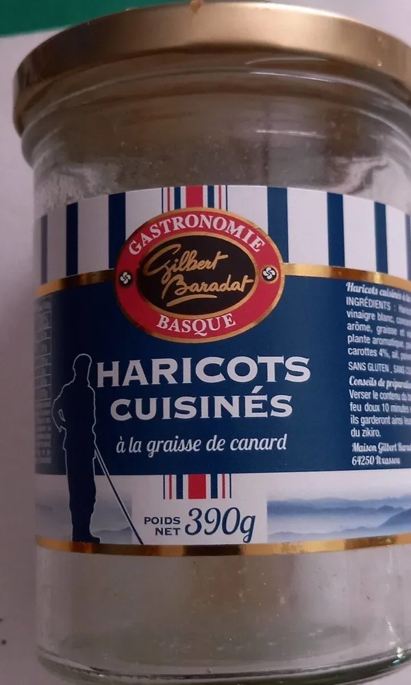 Haricots cuisinés à la graisse de canard