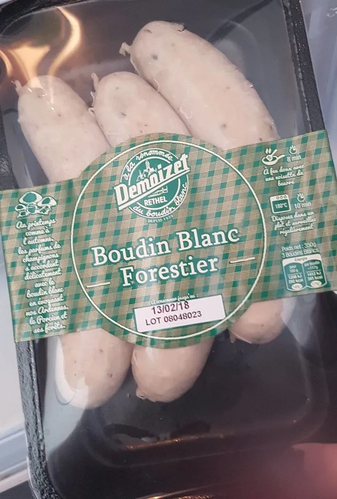 Boudins Blanc Forestier 3 Pieces 350G
