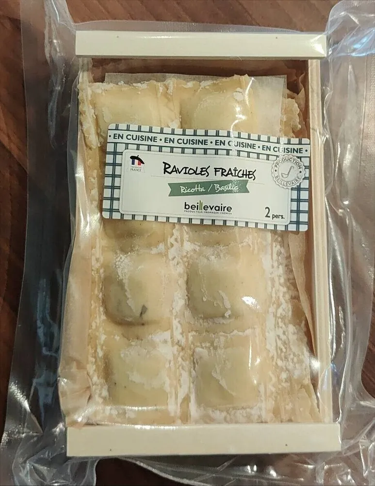 Ravioles fraîches Ricotta/Basilic