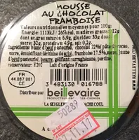 Mousse au chocolat framboise