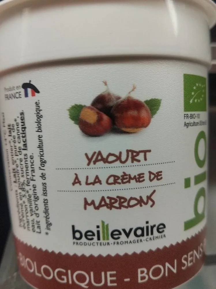 Yaourt a la crème de marrons