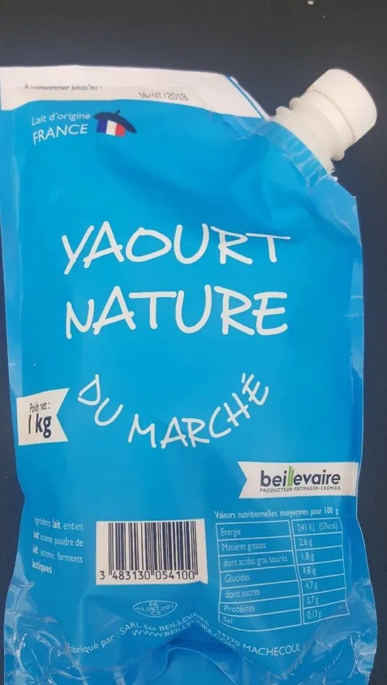 Yaourt Nature du marché