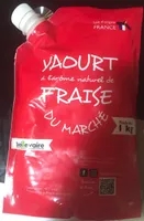 Yaourt a l arome naturel de fraise du marché