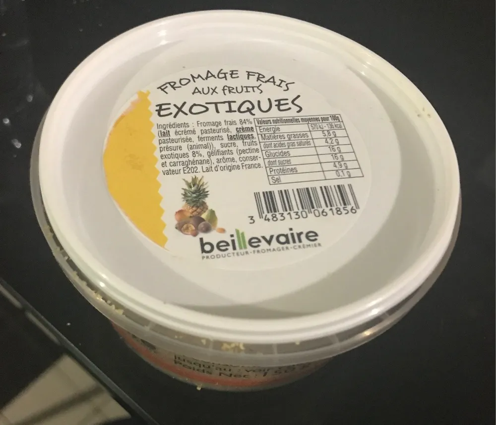 Fromage frais aux fruits exotiques