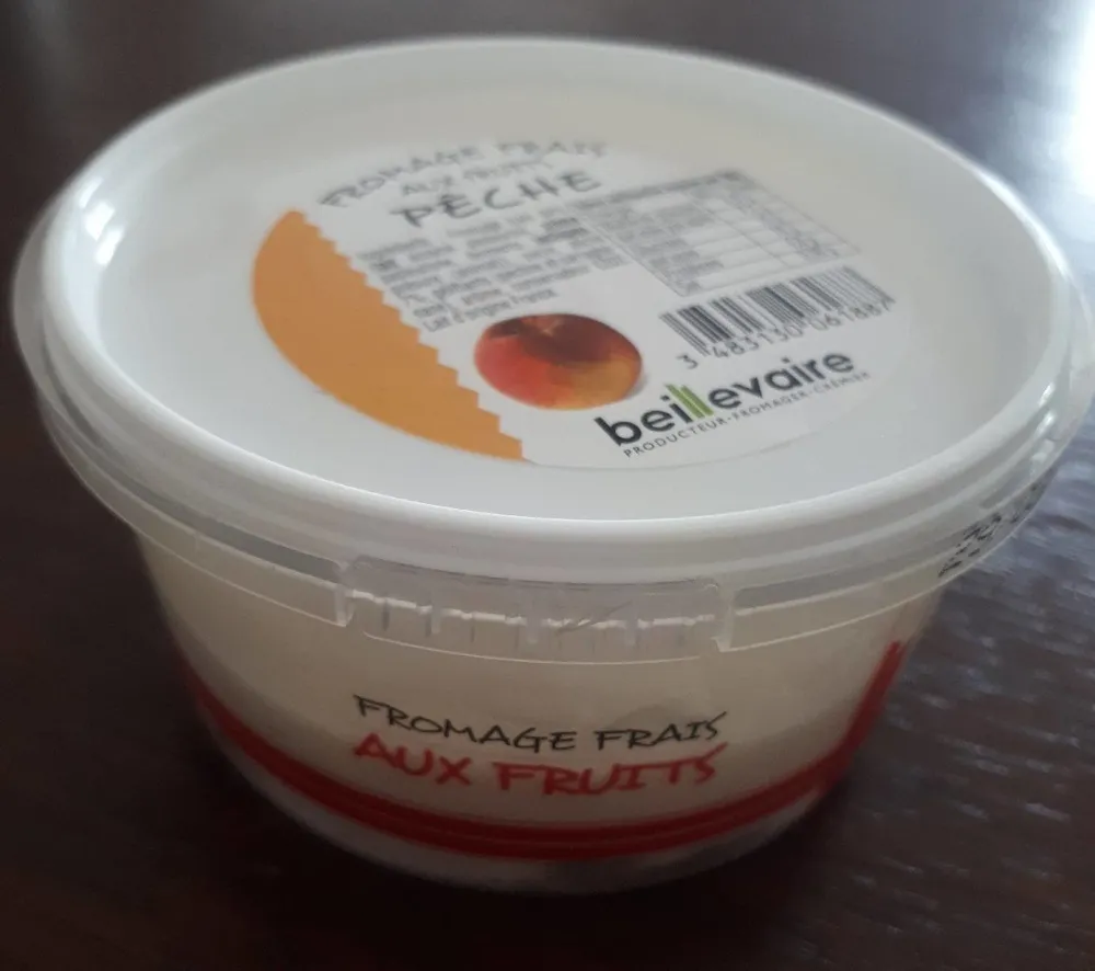 Fromage frais aux fruits pêche