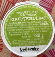Yaourt fruits kiwi/spiruline