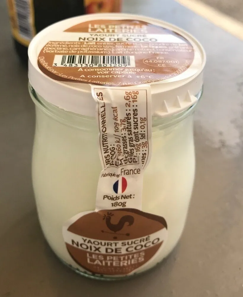 Yaourt sucré noix de coco