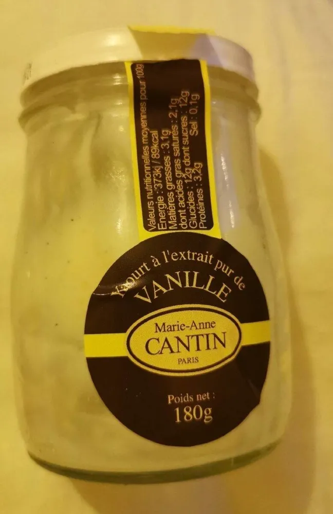 Yaourt à l'extrait pur de vanille