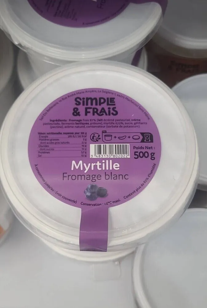 Fromage blanc myrtille