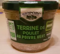 Terrine de poulet au poivre vert bio