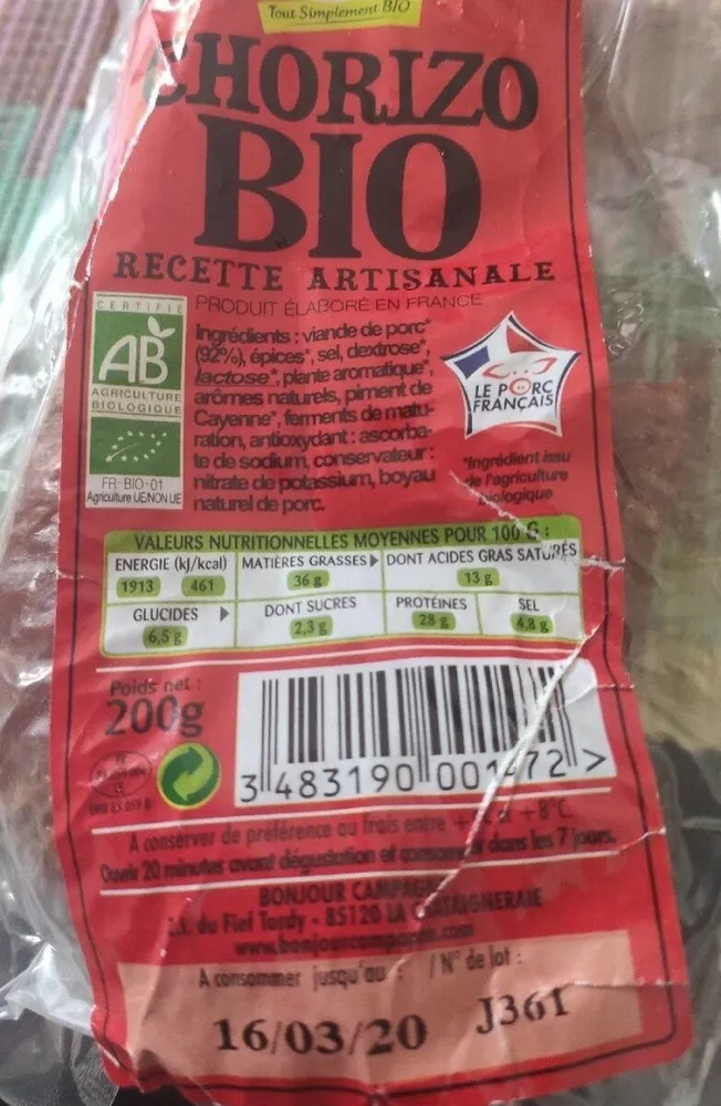 Chorizo bio