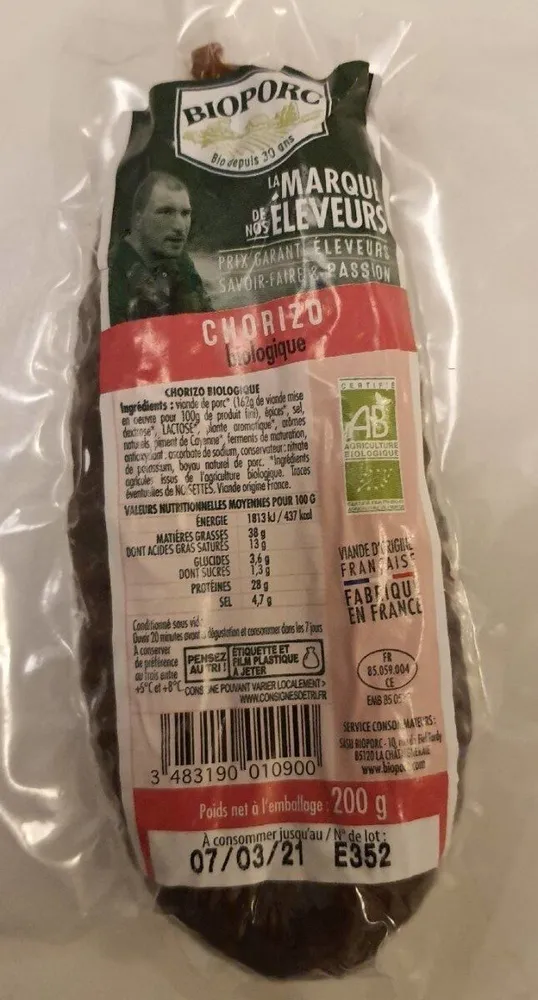 Chorizo biologique