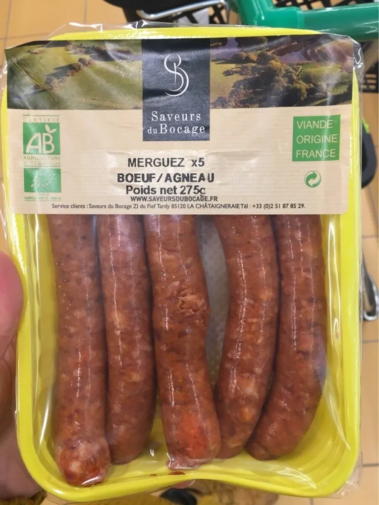 MERGUEZ BOEUF-AGNEAU X 5