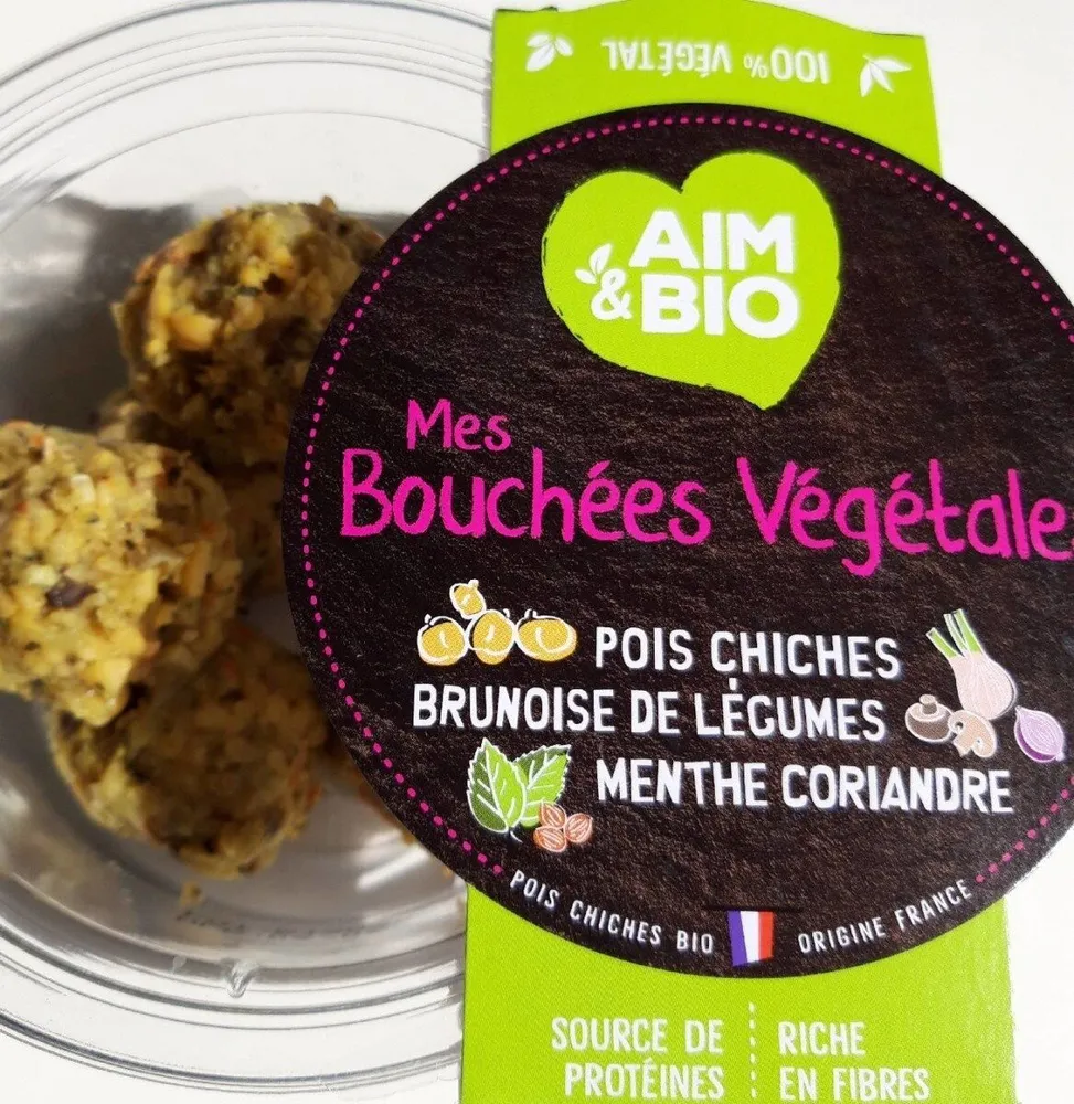 Bouchées végétales pois chiches légumes