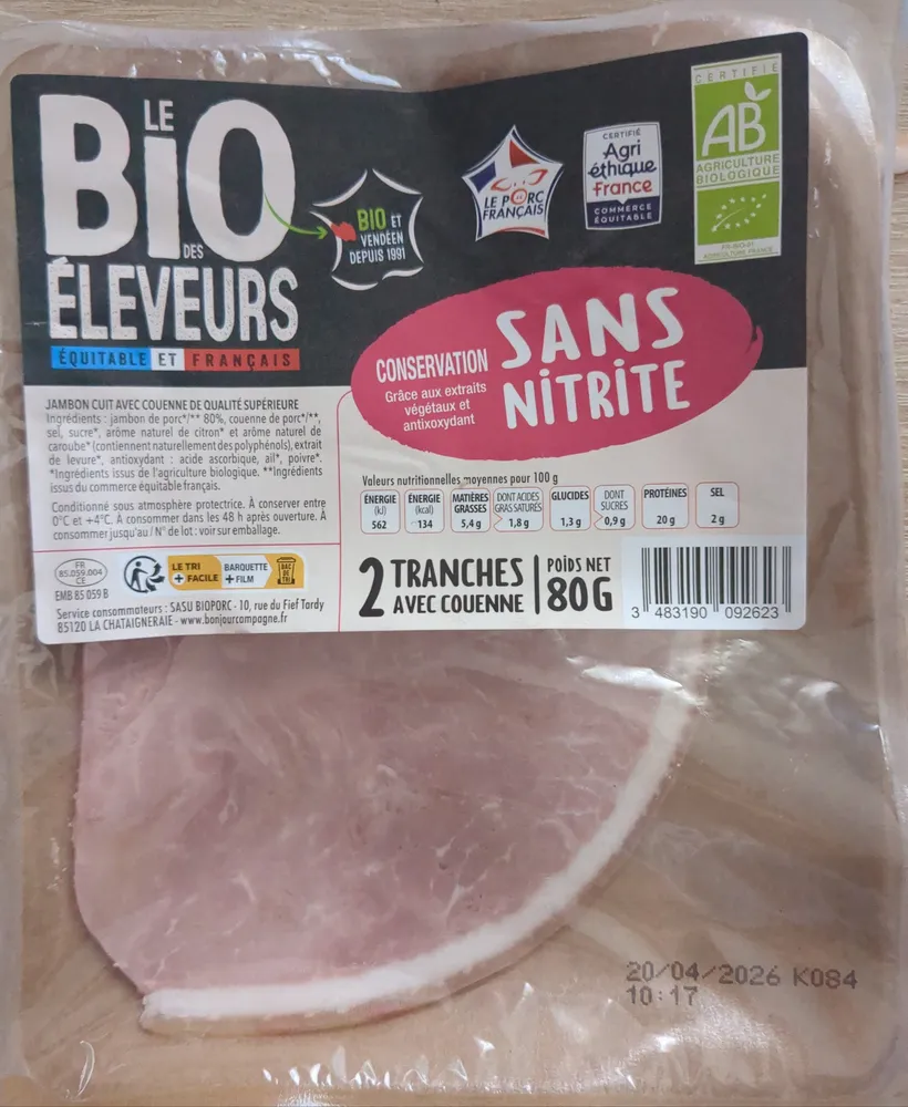 Jambon superieur sans nitrite