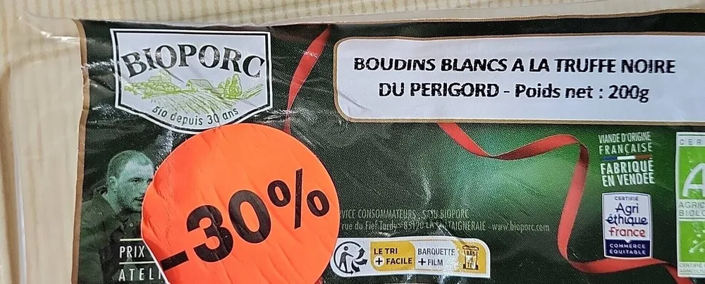 Boudin blancs à la truffe noire