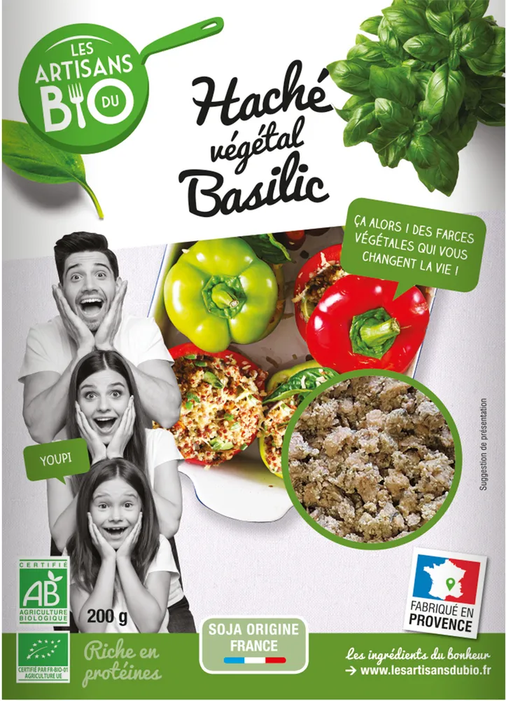 Haché végétal cuisiné au basilic