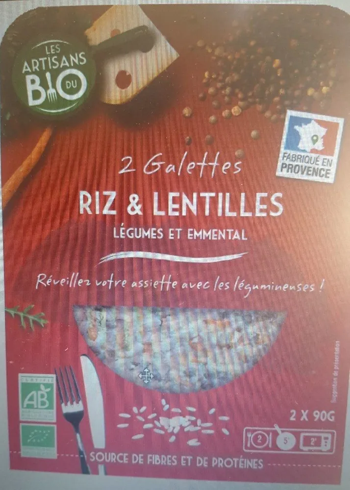 Galettes riz & lentilles