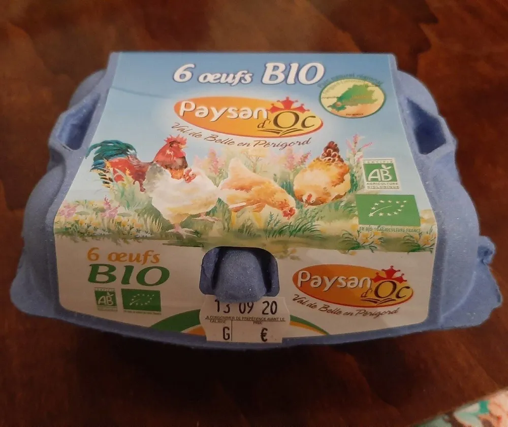 6 oéufs bio