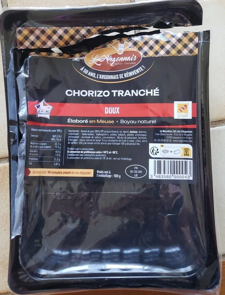 Chorizo tranché