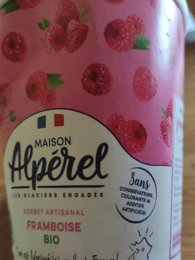 Sorbet artisanal framboise