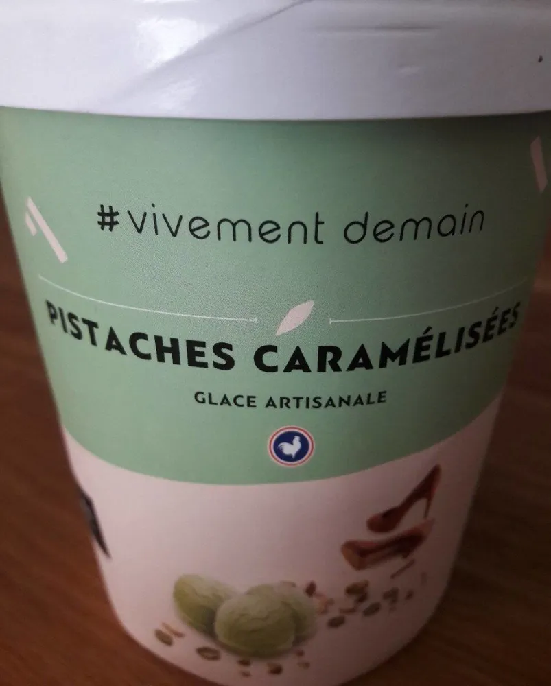 Glace artisanale - Pistaches caramélisées