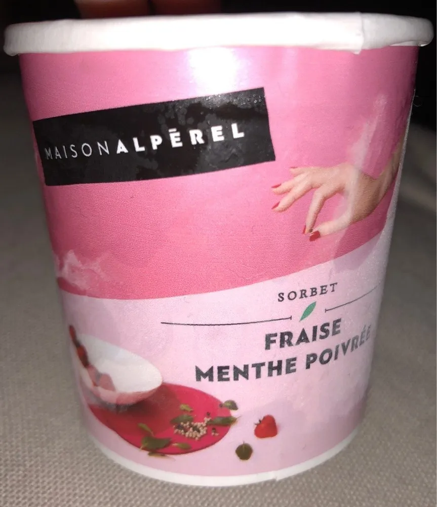 Sorbet Fraise Menthe Poivrée