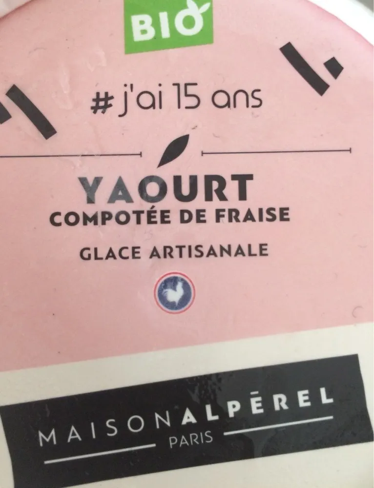 Yaourt compotee de fraise glace