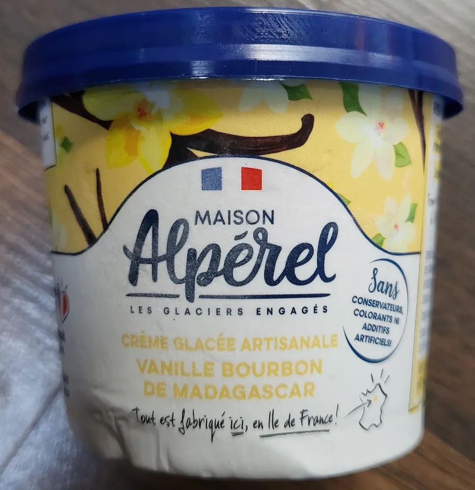 Crème glacée articisanle Vanille bourbon de Manadascar