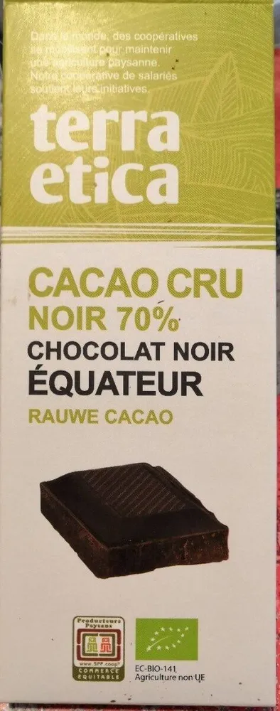 Cacao cru noir 70%