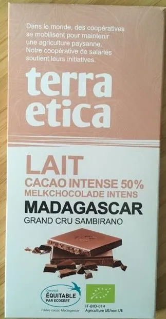 Chocolat Lait Madagascar 50%
