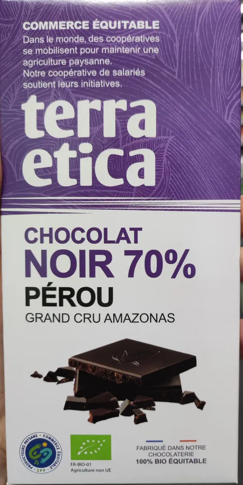 Chocolat noir 70% Pérou Grand cru Piura