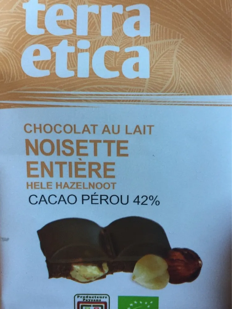 Chocolat au lait noisette entiere